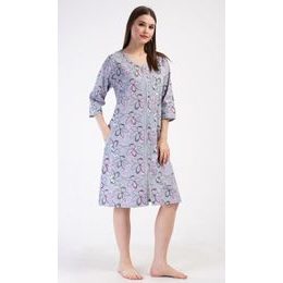Dámské domácí šaty s tříčtvrtečním rukávem Miana - šedá