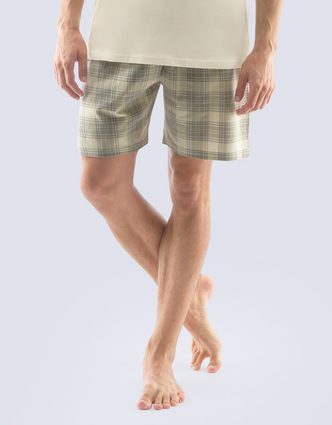 GINA pánské šortky pyžamové pánské, krátké, šité, klasické, s potiskem  79818P - písková šedá | GINA | pyžamové kalhoty a šortky | Pánská pyžama,  Pánské | Perfektní Prádlo.cz | Pohodlné noční prádlo,