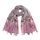 Šál se vzorem fialkový