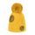 Žlutá čepice s květinou a bambulí