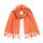 Klasický šál zakončený třásněmi - oranžový