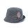 Šedý vlněný klobouk s lístky