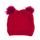 Hezká čepice s dvěma bambulemi červená