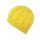 Teplá pletená žlutá čepice