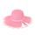 Letní klobouk se zdobeným lemem světle růžový