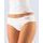 GINA dámské kalhotky francouzské, bezešvé, bokové, jednobarevné Bamboo Natural 04022P - bílá