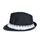 Trilby klobouk černý s bílými třásněmi 58cm