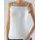 GINA dámské košilka, úzká ramínka, bezešvé Širší lem s proužky 08996P - bílá tyrkysová