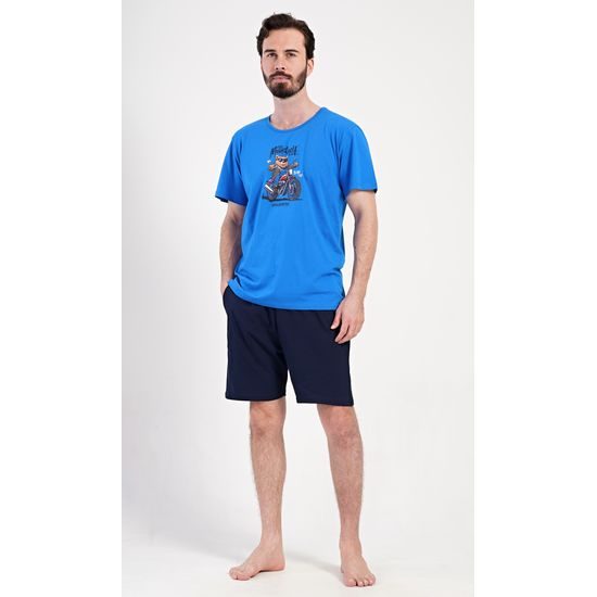 Pánské pyžamo šortky Motorkář - červená