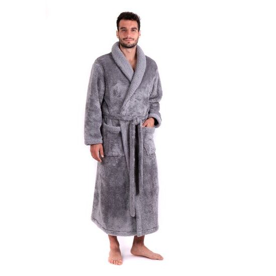 Unisex dlouhý hřejivý župan ALTA šedá