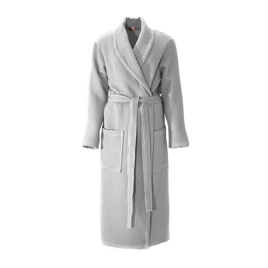 Vaflový župan Esbo do sauny - světle šedá