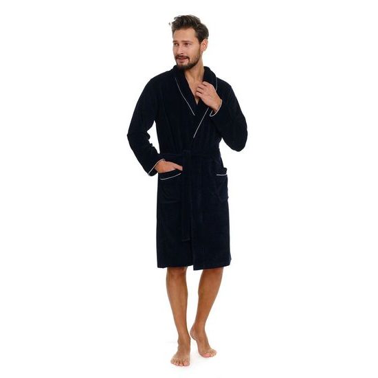 Pánský župan 6063 dark blue plus