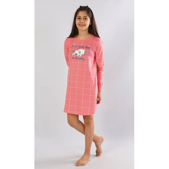 Dětská noční košile s dlouhým rukávem Ospalec - azurová