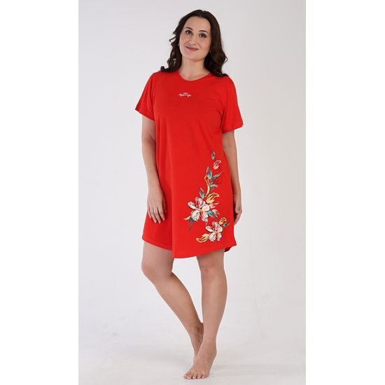 Dámská noční košile s krátkým rukávem Alena - zelená