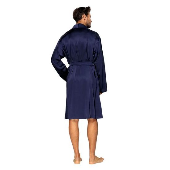 Saténový župan Lukas tmavě modrý