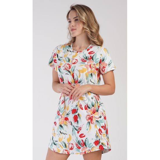 Dámská noční košile s krátkým rukávem Sofie - lososová