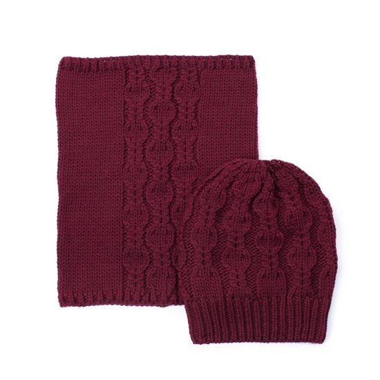 Zimní komplet čepice a nákrčníku šedý