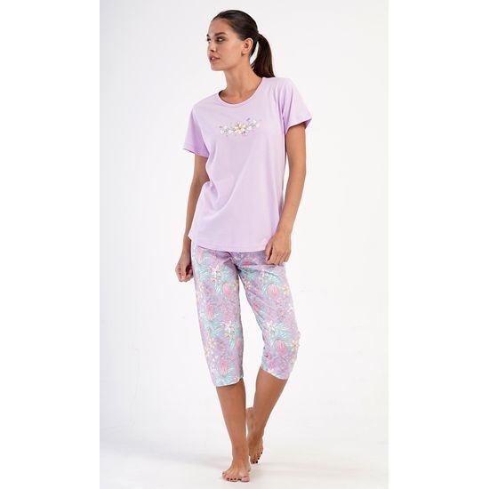 Dámské pyžamo kapri Viola - světle fialová