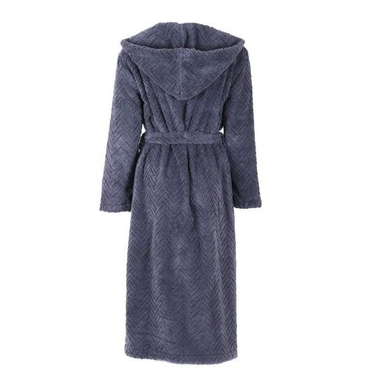 Pánský dlouhý župan s kapucí ATHENA antracitová