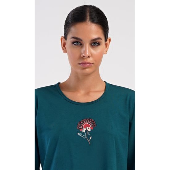 Dámské pyžamo dlouhé Jasmína - petrolejová