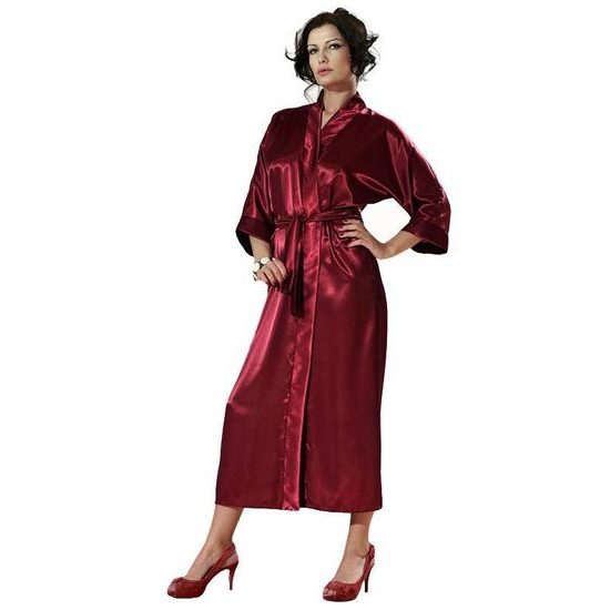 Saténový župan 130 bordó