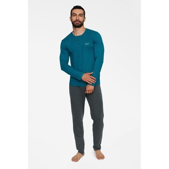 Pánské pyžamo Tact tyrkysové