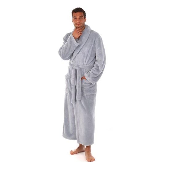 Unisex župan se šálovým límcem LILLY a JACK EXTRA stříbrná