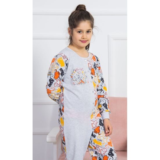 Dětský overal Kočky - světle šedá