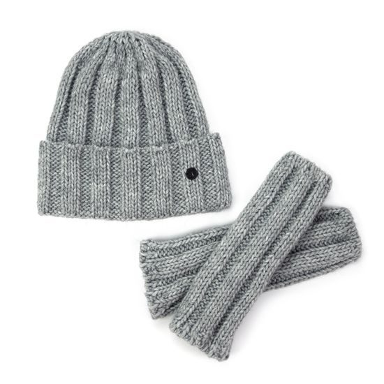 Čepice, rukavice - šedá