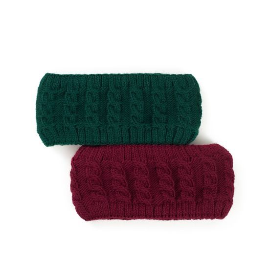 Široká čelenka na podzim a zimu světle růžová