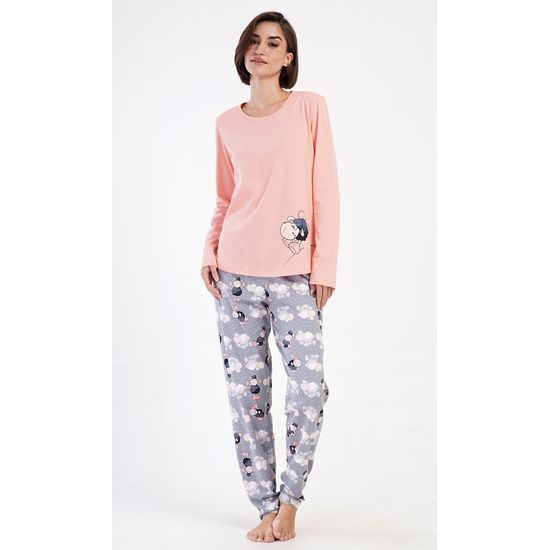 Dámské pyžamo dlouhé Betty - světle lososová