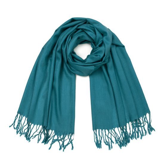 Jednoduchý hnědý šál s třásněmi