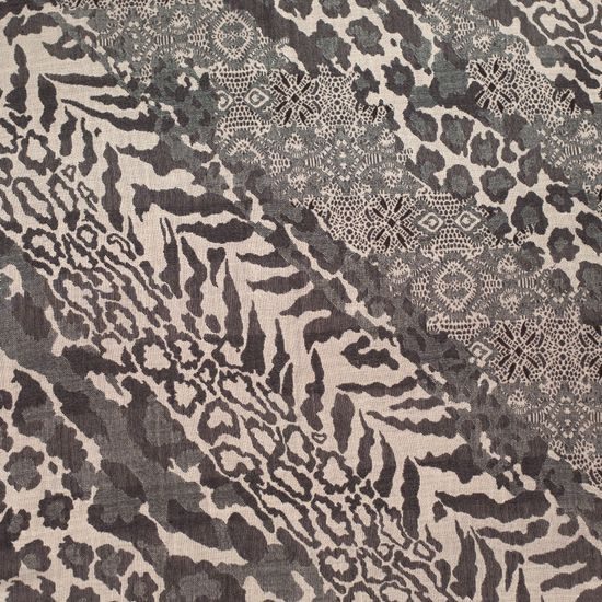 Šál se zvířecím vzorem - hnědý