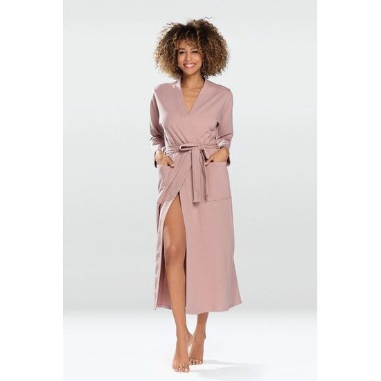 Bavlněný dámský župan Melissa pudrový