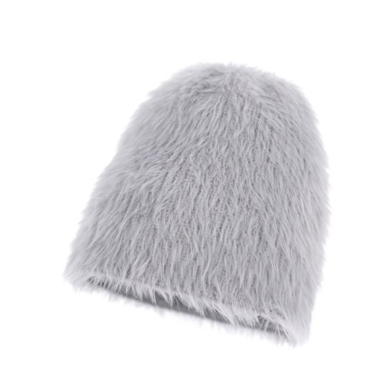 Teplá huňatá čepice bordó