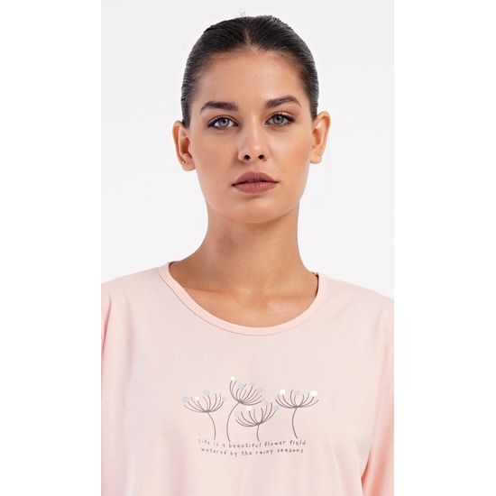 Dámské pyžamo dlouhé Petra - světle lososová