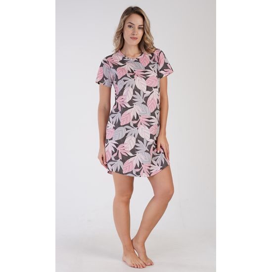 Dámská noční košile s krátkým rukávem Eva - lososová