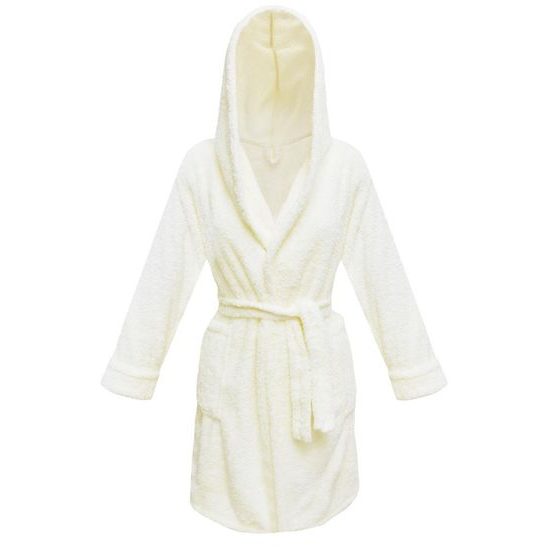 Krátký dámský župan s kapucí DKAREN Diana krémový