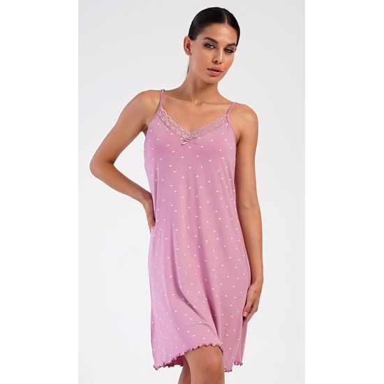 Dámská noční košile na ramínka Ingrid - starorůžová