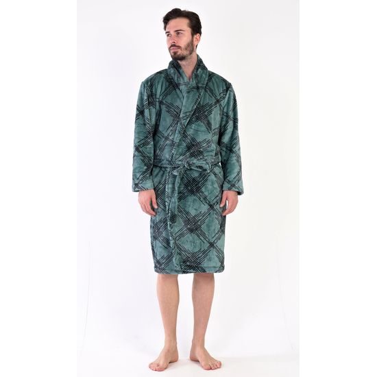 Pánský župan se šálovým límcem Harry - zelená