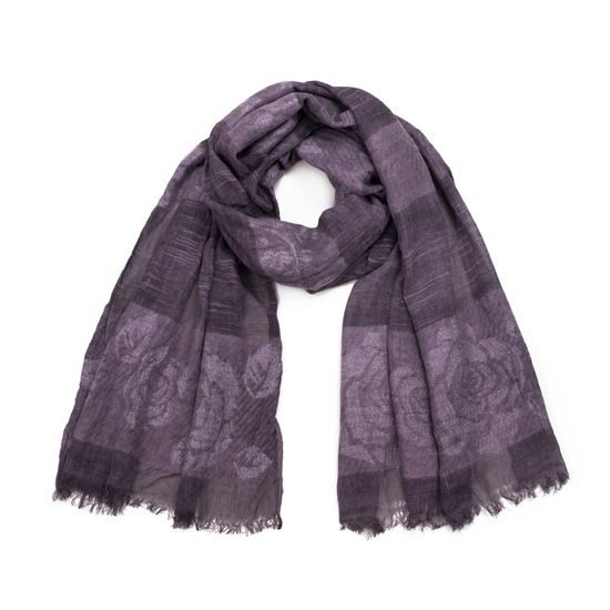 Květovaný šedý šátek