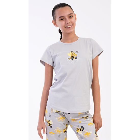 Dětské pyžamo kapri Včelky - šedá