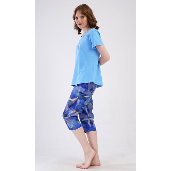 Dámské pyžamo kapri Eliza - modrá
