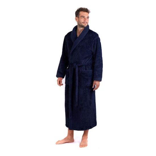 Unisex dlouhý hřejivý župan ALTA tmavě modrá