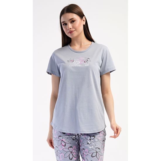 Dámské pyžamo kapri Mia - šedá