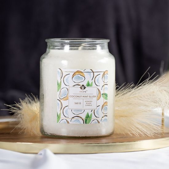 ARÔME Svíčka 560 g, ve skle, Coconut mint Slush