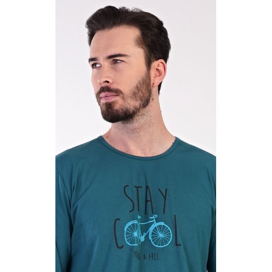 Pánské pyžamo dlouhé Adam - tmavě zelená