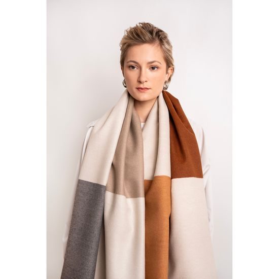 Šál Serena - světlehnědý