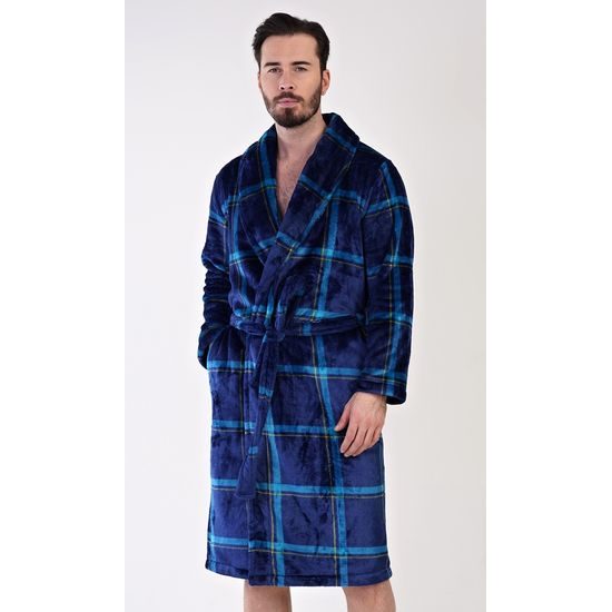 Pánský župan se šálovým límcem Richard - tmavě modrá