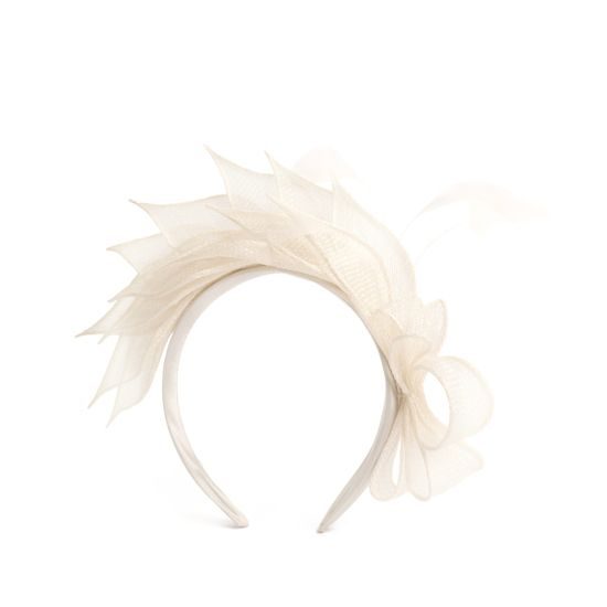 Fascinátor - ecru